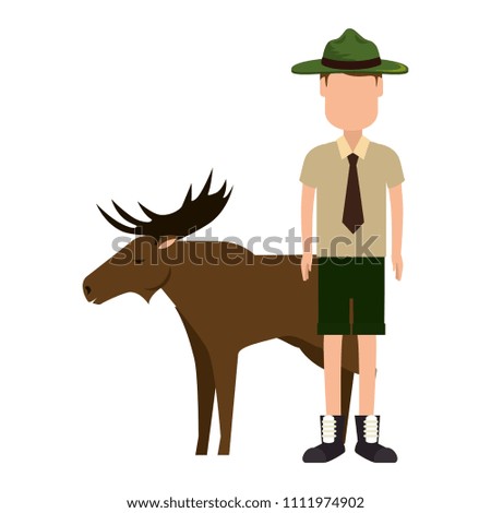 Canadian Ranger with elk