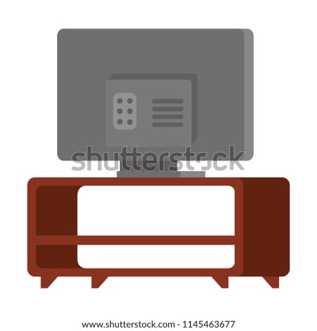 modern tv back in table wooden
