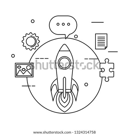 rocket launcher and business icons