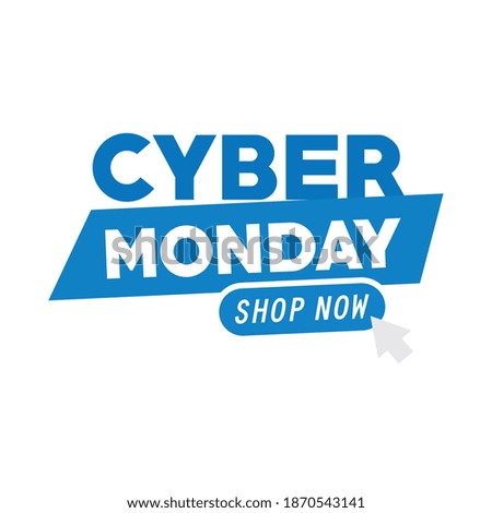 cyber monday lettering with arrow mouse in white background vector illustration design