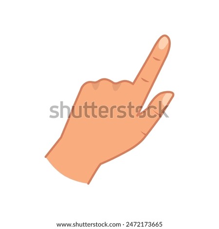 pointing finger with left handed isolated