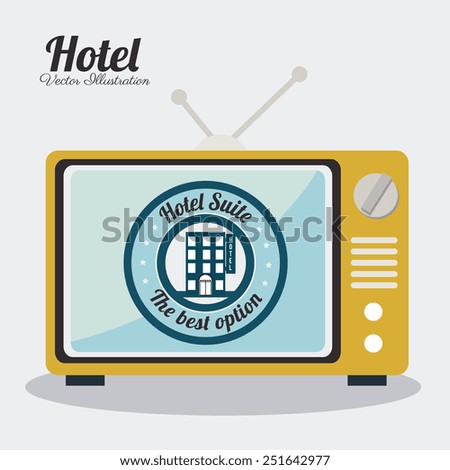 Hotel design over white background, vector illustration.