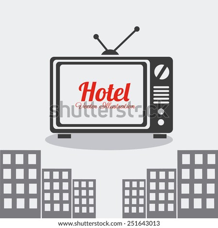 Hotel design over white background, vector illustration.