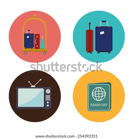 Hotel design over white background, vector illustration.