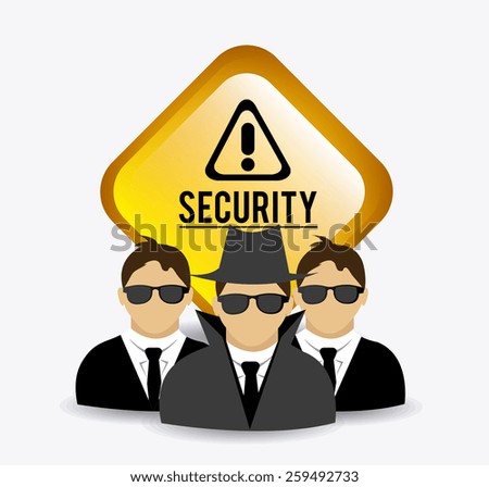Security design over white background, vector illustration.