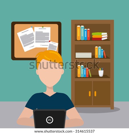 Business office and human resources, vector illustration