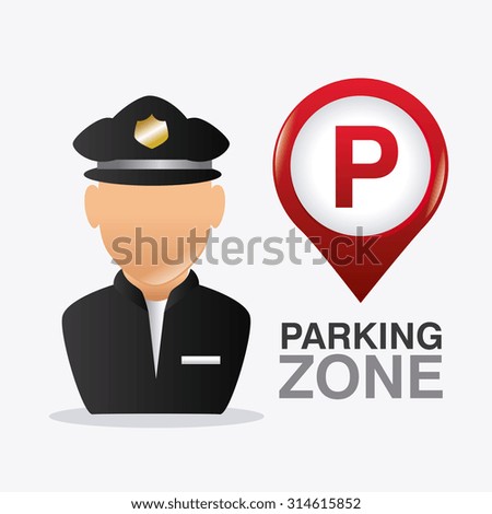 Parking zone graphic, vector illustration eps 10