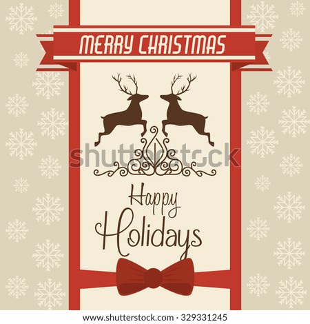 Merry Christmas Colorful Card Design, Vector Graphic. - 329331245 : Shutterstock