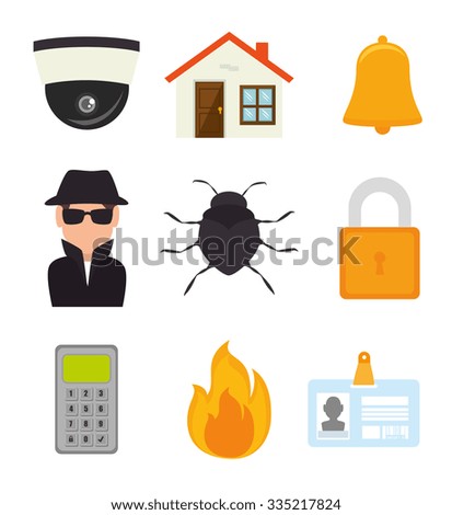 Surveillance security system graphic design, vector illustration eps10