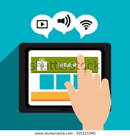 Digital marketing and online sales, vector illustration graphic