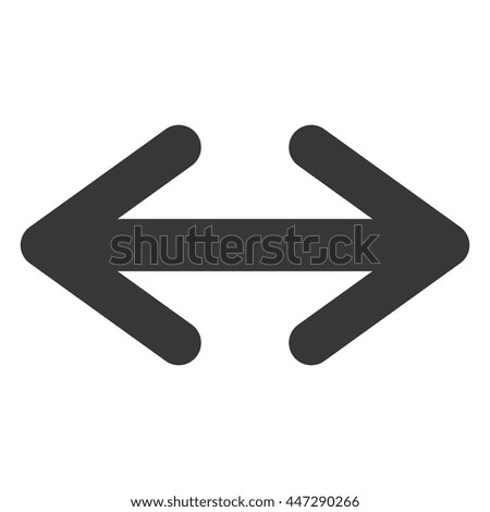 Bidirectional arrow left and right with black and white colors, vector illustration eps10.