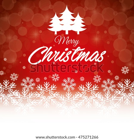 Happy Merry Christmas Card Isolated Vector Illustration Design - 475271266 : Shutterstock