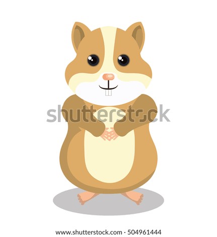 Cute Hamster Mascot Isolated Icon Stock Vector 504961444 : Shutterstock