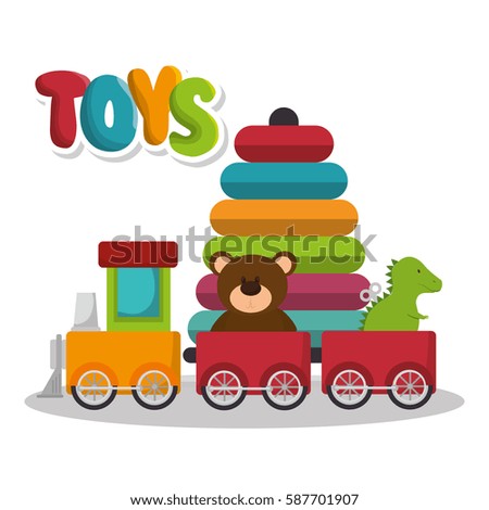 set kids toys icons