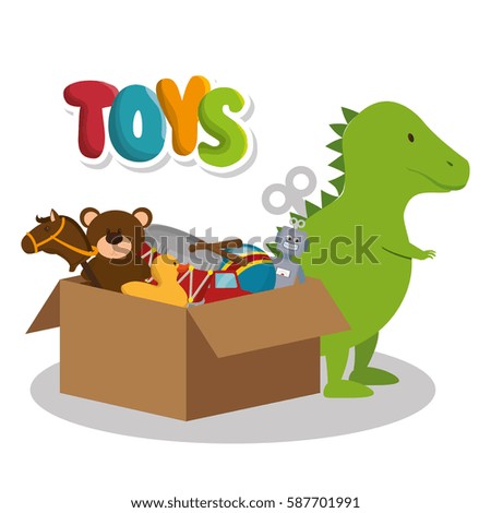 set kids toys icons