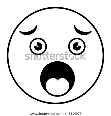 worried face emoticon kawaii character