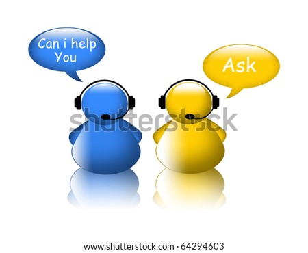 Ask Help Icon. Agent On Phone Stock Photo 64294603 : Shutterstock