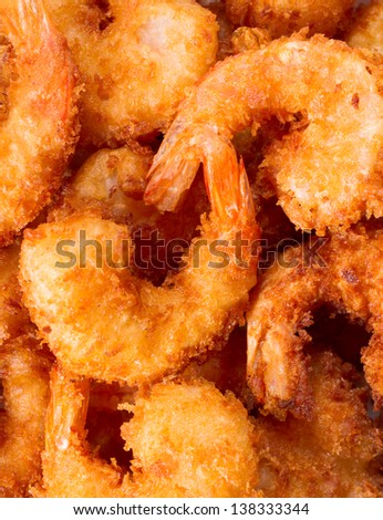 Delicious tempura (deep fried prawn)