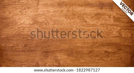 Wood texture vector. Old brown wooden background table surface. Vintage plywood textur