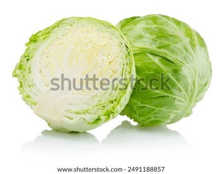 Image, Stock Photo Roher geschnittener Kohl auf einer Gabel und in einem Einmachglas mit Gewürzen, eingemachtes Gemüse, gesunde Ernährung