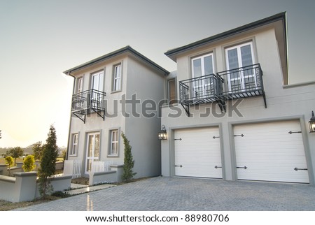 Similar – Image, Stock Photo double white modern house