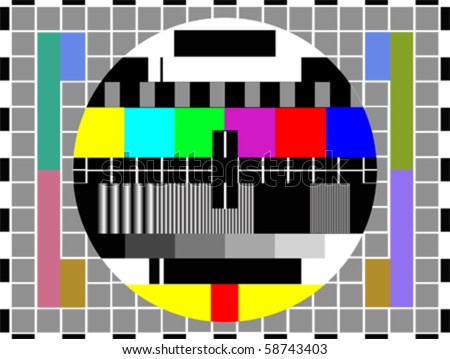 TV color pattern - test card, vector