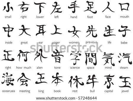 Japanese Hieroglyphs Stock Photo 57248644 : Shutterstock