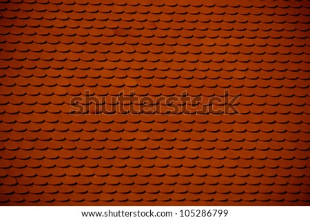 red clay roof tile background