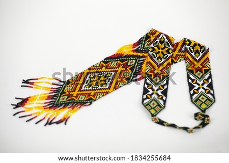 traditional ukrainian necklace decoration herdan Imagine de stoc © 
