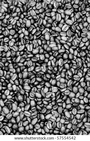 Image Of Black And White Coffee Beans Stock Photo 57554542 : Shutterstock