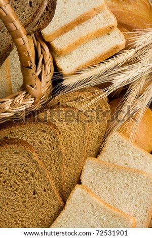 set of bakery products as background