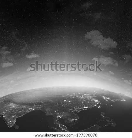 Asia. Elements of this image furnished by NASA