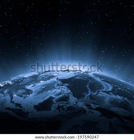 South-East Asia. Elements of this image furnished by NASA