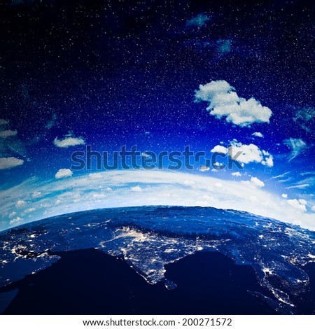 India. Elements of this image furnished by NASA
