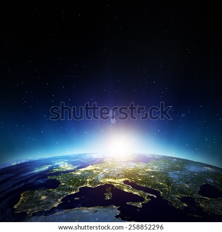 Europe. Elements of this image furnished by NASA