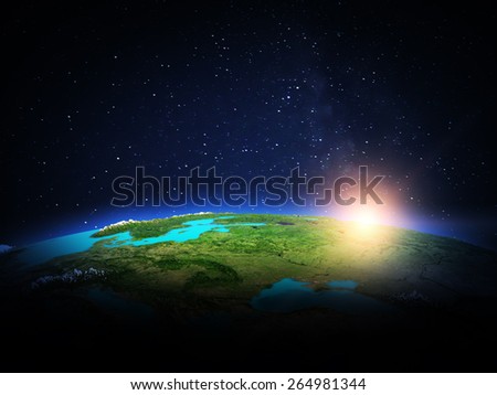 Russia. Elements of this image furnished by NASA