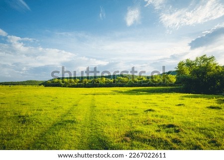 Similar – Image, Stock Photo Vibrant summertime landscapes in wisconsin