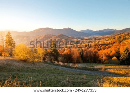 Similar – Image, Stock Photo An amazing golden hill in the Andes like a vein of gold