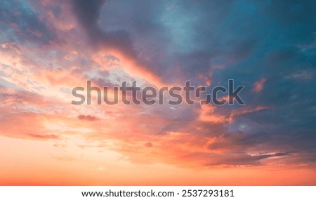 Similar – Image, Stock Photo Evening light at the lake