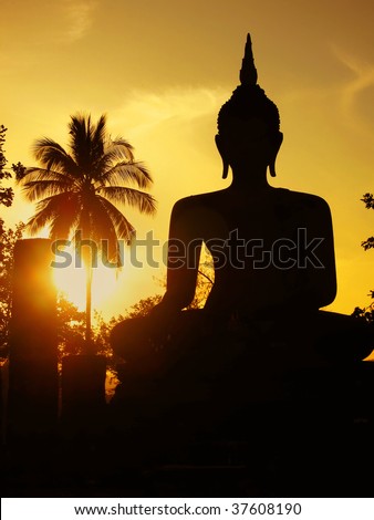 Silhouette Buddha