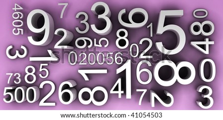 Many numbers, codes, digits - mathematical background.