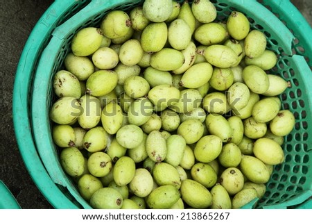 Marin Fruit in the plastic basket organic