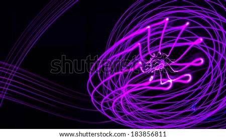 purple light abstract on black background