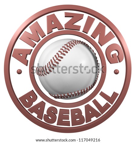 Amazing Baseball circular design with a white background