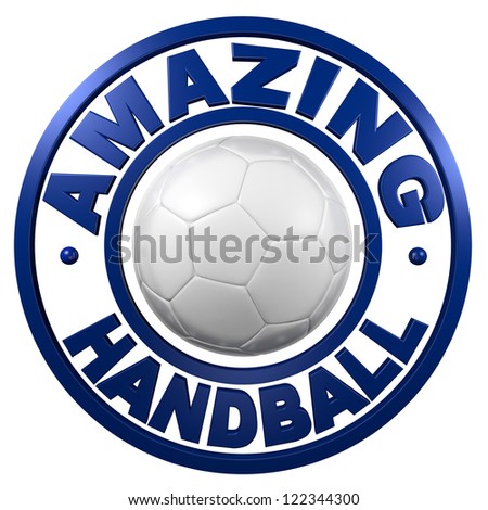 Amazing Handball circular design with a white background