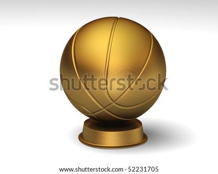 Closeup On A Golden Basketball Trophy Stock Photo 52231705 : Shutterstock