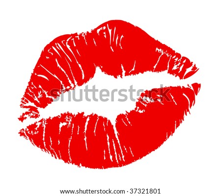 Lipstick Kiss. Stock Vector Illustration 37321801 : Shutterstock