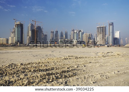 construction rush of Dubai