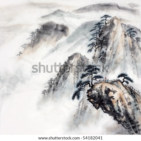 Chinese Landscape Painting Stock Photo 54182041 : Shutterstock