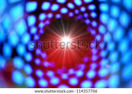Light at end of tunnel -  abstract esoteric background